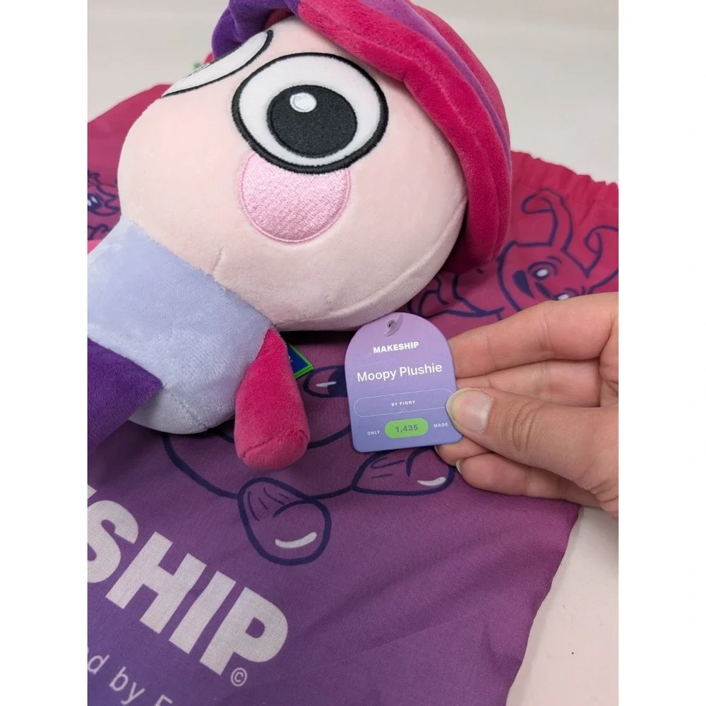 Makeship Moopy Plush Piggy Game Plushie MiniToon Limited Edition 1/1,435 NWT‎